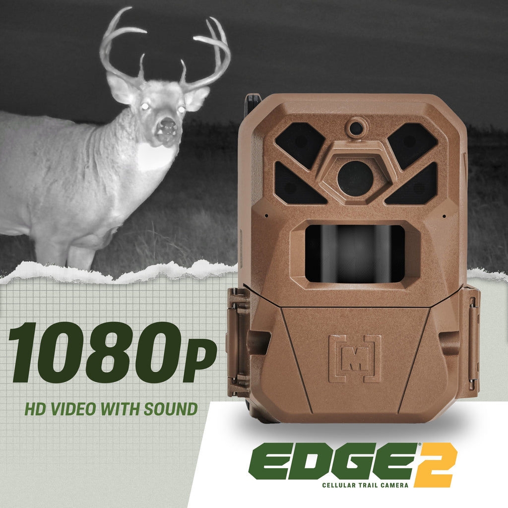 Edge 2 Cellular Trail Camera - Auto Connect Nationwide 4G LTE - on Demand 36MP Photo - 1080P Video with HD Audio - 100 Ft Detection Range - Low Glow Flash